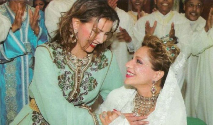 Trouwfoto's Prinses Lalla Soukaina en Mehdi Regragui