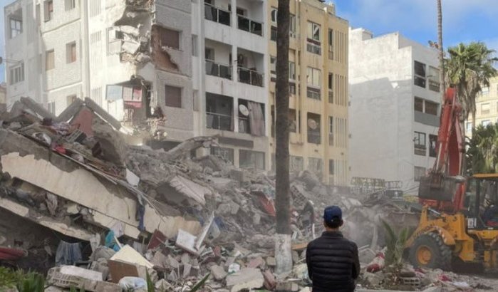 Gebouw stort in in Casablanca, indrukwekkende beelden (video)