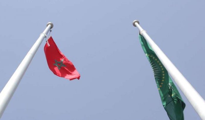 Vlag Marokko terug op hoofdkwartier Afrikaanse Unie