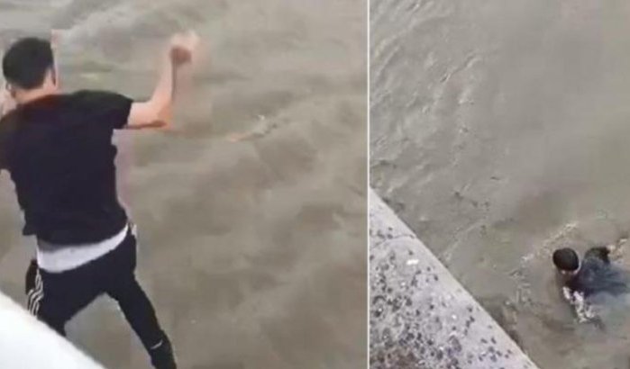 Dappere Marokkanen duiken in ijskoud Brussels kanaal om man te redden (video)
