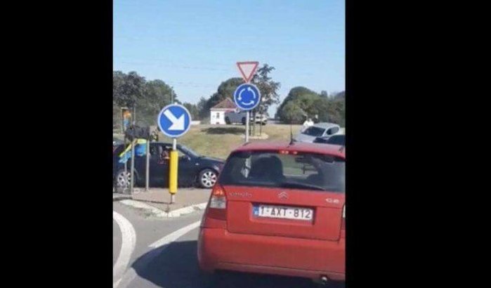 Marokkaanse trouwstoet zorgt voor chaos in België (video)