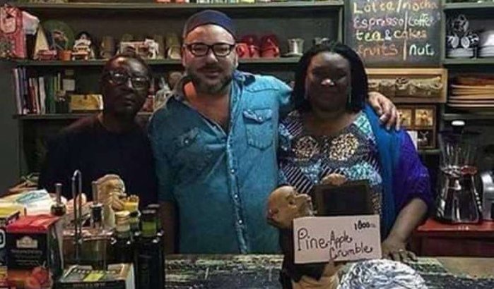 Koning Mohammed VI in populair restaurant in Nigeria (foto)