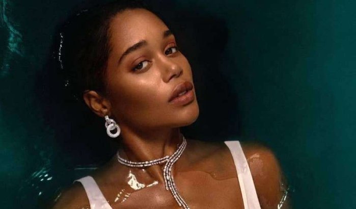 Amerikaanse actrice Laura Harrier op vakantie in Marokko