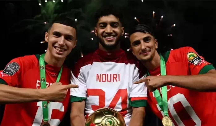 Marokkaanse u23-elftal brengt hulde aan Abdelhak Nouri na zege (foto's)