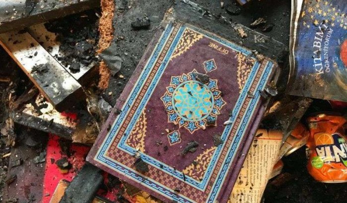 Brandstichting in moskee in Berlijn (foto's)