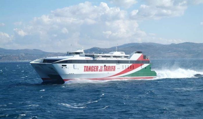 Geen boten tussen Spanje en Tanger door wind