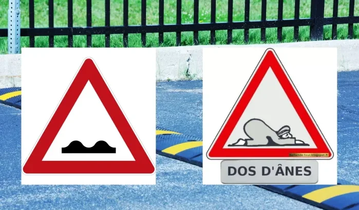 Ophef in Frankrijk door afbeelding biddende moslim als verkeersdrempel