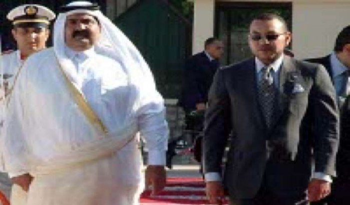 Emir Qatar Sjeik Hamad bin Khalifa in Marokko 