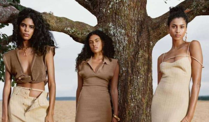 Nora Attal, Malika El Maslouhi en Imaan Hammam samen in campagne Jacquemus