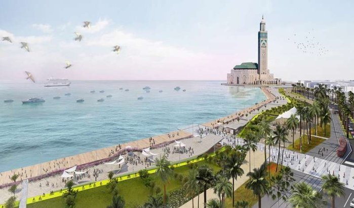 Heraanleg zeedijk Casablanca vanuit de lucht gezien (video)
