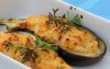 Aubergine met garnalen