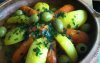 Tajine met aardappelen en wortelen