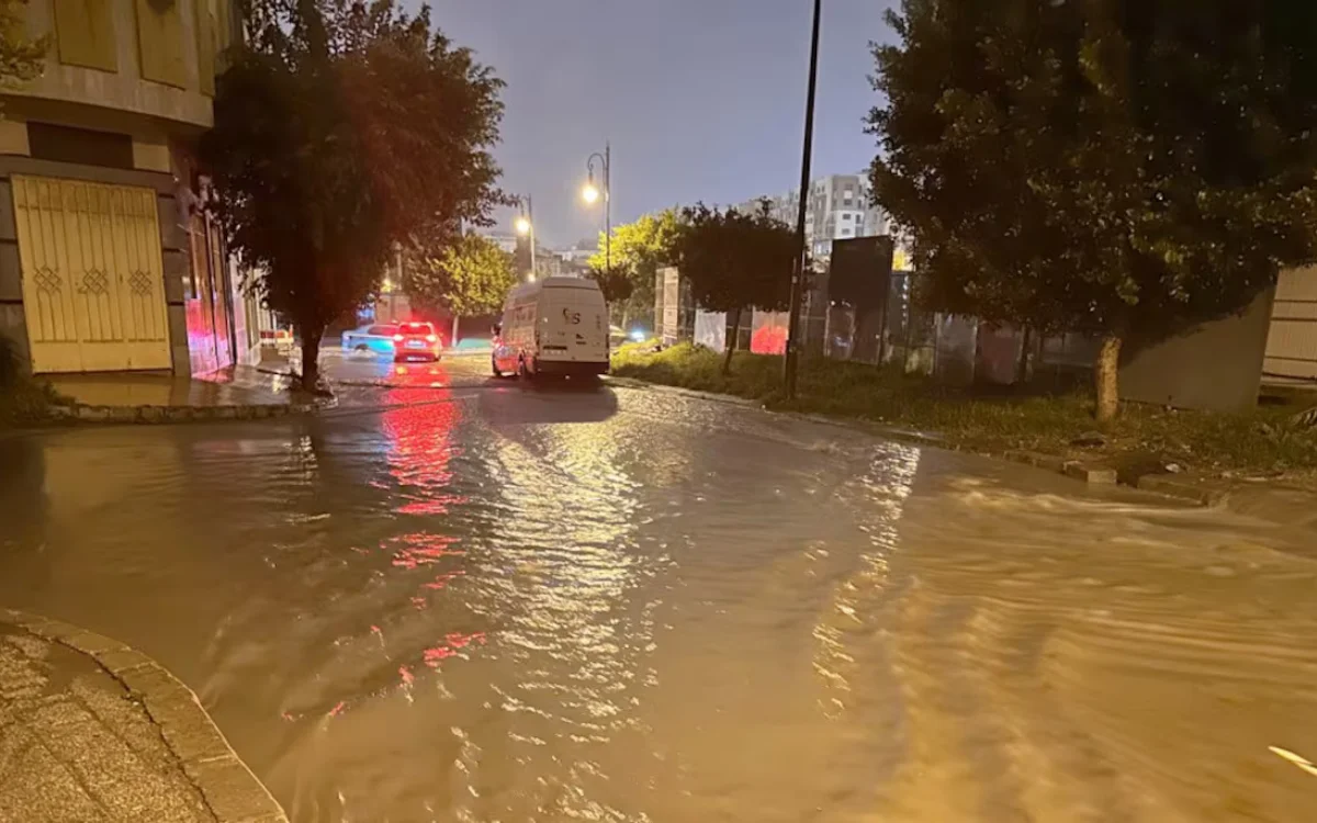 Grote grondverzakking in Tanger na hevige regenval 