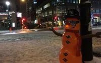 Canada: oranje sneeuwpoppen om Marokkaanse mandarijnen te promoten