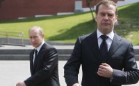 Russische Premier Dmitri Medvedev in oktober in Marokko