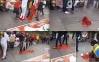Marokkaanse vlag verbrand en vertrappeld in Parijs