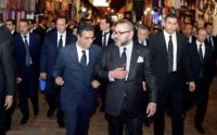 Koning Mohammed VI in Marrakech