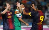 Wedstrijd FC Barcelona - Raja Casablanca van 28 juli 2012
