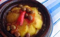 Tajine met aardappelen en olijven