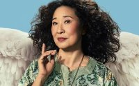 Sandra Oh schittert in vintage kaftan op filmaffiche 'Good Fortune' 