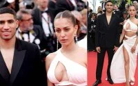 Veel ophef om jurk Hiba Abouk, vrouw van Achraf Hakimi