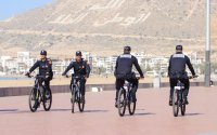 Politieagenten met de fiets in Agadir