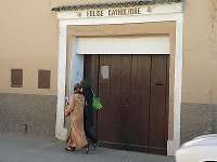 Jacques Chirac naar de kerk in Taroudant 