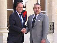 Koning Mohammed VI bij Franse president 