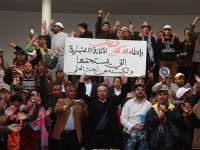 Manifesterende leerkrachten met geweld uiteengedreven te Rabat 