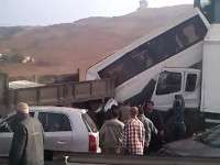 Spectaculair ongeval op weg Rabat - Salé woensdag