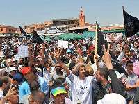Duizenden mensen in Marrakesh tegen terrorisme