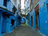 Straten Chefchaouen bij mooisten ter wereld