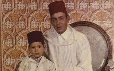 Zeldzame foto: Koning Mohammed VI als kind met zijn vader 