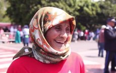 Bejaarde Marokkaanse loopt vrouwenrace Rabat