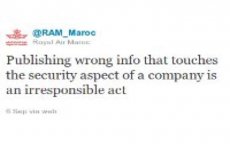 Valse tweet zaait paniek bij Royal Air Maroc 