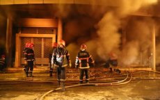 Grote brand bij Marokkaanse publieke omroep (foto's)