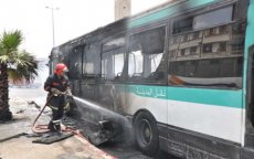 Lijnbus brandt uit in Casablanca (video)
