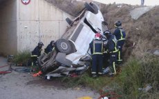 Vijf Marokkanen komen om bij ernstig verkeersongeval in Spanje (foto's)