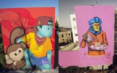 Straten Rabat opgevrolijkt met street art (foto's)