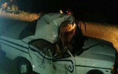 Taxi verpletterd door rots in Tetouan, passagier overleden