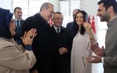 Recep Tayyip Erdogan op verlovingsfeest Marokkaanse actrice