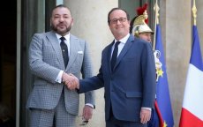 Koning Mohammed VI ontmoet Franse president in Parijs (foto's)
