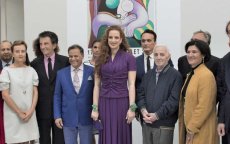 Foto's: Lalla Salma en Charles Aznavour in Rabat