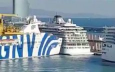 Ferry naar Marokko bots tegen andere boot in Barcelona