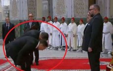 Nieuwe minister bespot om overdreven handkus aan Mohammed VI (video)