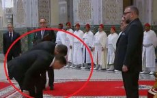 Nieuwe minister bespot om overdreven handkus aan Mohammed VI (video)