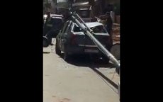 Veel schade en gewonde door vallende lantaarnpalen in Kenitra (video)