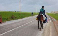 Japanner trekt door Marokko op rug ezel (foto's)