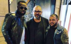 Foto: Koning Mohammed VI met rapper Maître Gims in Parijs