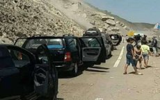 Steenval op weg Tetouan-Al Hoceima